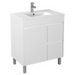 600-750*460mm Bathroom Vanity Standard PVC Gloss White Freestanding With Legs Vanity - HD reno