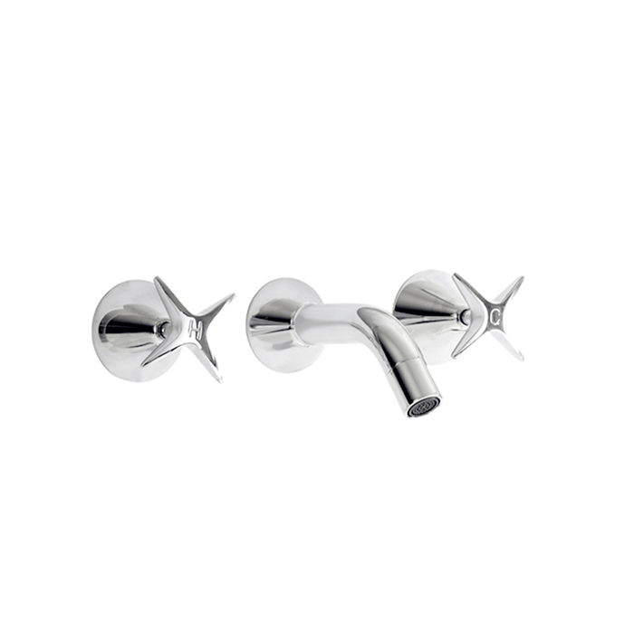 Kirra Bath Three-Piece Set Chrome Solid Brass