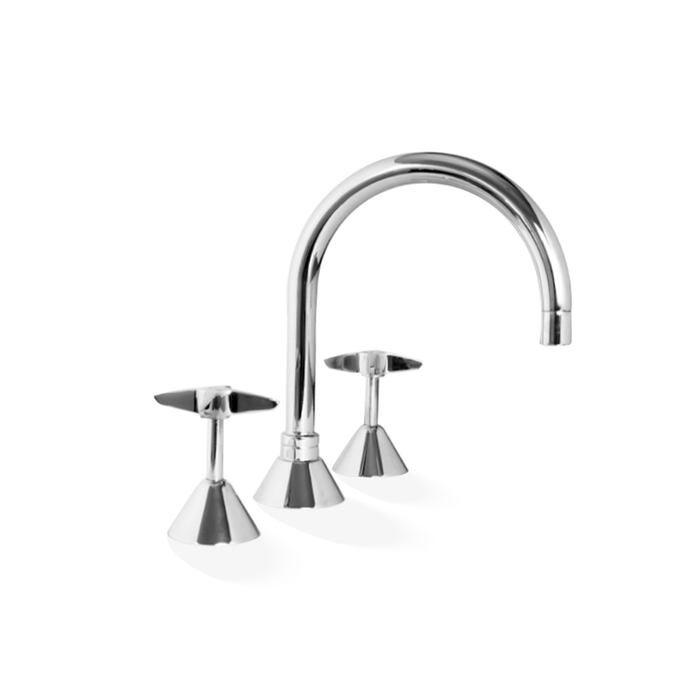 Kirra Vanity Hob Sink Three-Piece Set Chrome Solid Brass