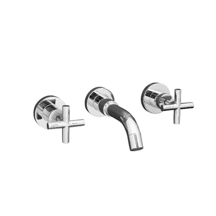 Sabine Bath Three-Piece Set Chrome Solid Brass