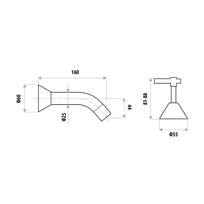 Kirra Plus Lever Bath Three-Piece Set Chrome Solid Brass