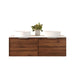 1200-1500*455*390mm Mercio Paris Walnut Woodmatt Sharp-Edged Wall Hung Vanity
