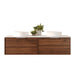 1200-1500*455*390mm Mercio Paris Walnut Woodmatt Sharp-Edged Wall Hung Vanity