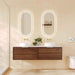 1200-1500*455*390mm Mercio Paris Walnut Woodmatt Sharp-Edged Wall Hung Vanity