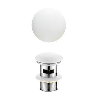32mm Matt White/Gloss White Non/With Overflow Basin Pop Up Waste