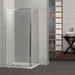 700-1470x2000mm Semi-frameless L Shape Pivot Door with Return Panel Chrome/Black Fittings 6mm Glass Shower Screens