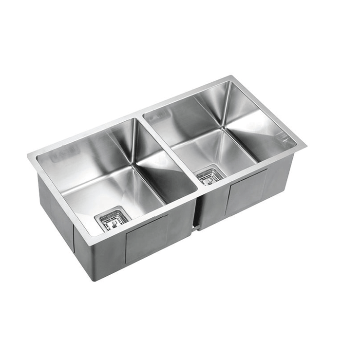 1000*450*235mm Poseidon Stainless Steel Square Double Bowl Top/Undermount Kitchen Sink
