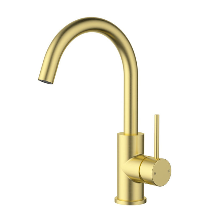 ACL Otus Slimline SS304 Stainless Steel Gooseneck Basin Mixer