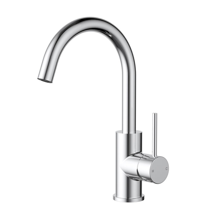 ACL Otus Slimline SS304 Stainless Steel Gooseneck Basin Mixer