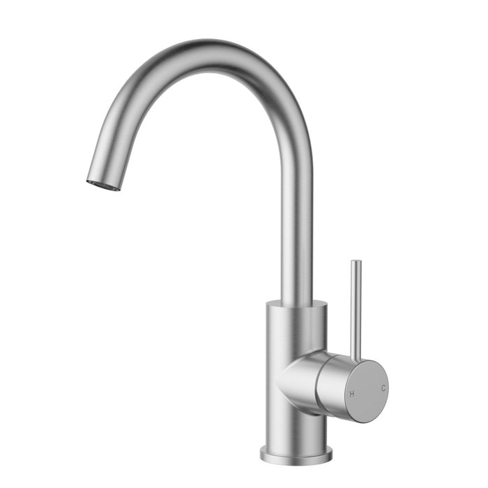 ACL Otus Slimline SS304 Stainless Steel Gooseneck Basin Mixer