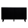 1500*455*860mm POS Brighton Matt Black PVC Constructed Fluted Bathroom Vanity With Legs/Kickboard - HD reno