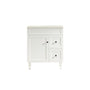 750*455*860mm POS Harrington Matt White PVC Constructed Freestanding Vanity With Legs - Right Hand Drawer - HD reno