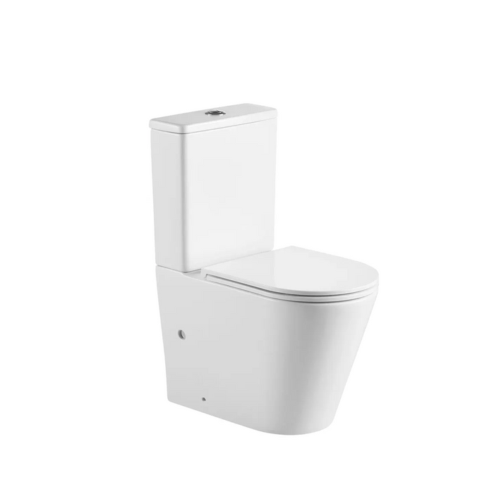 670*360*850mm Mercio Pani Ceramic High Gloss White Rimless Back To Wall Toilet