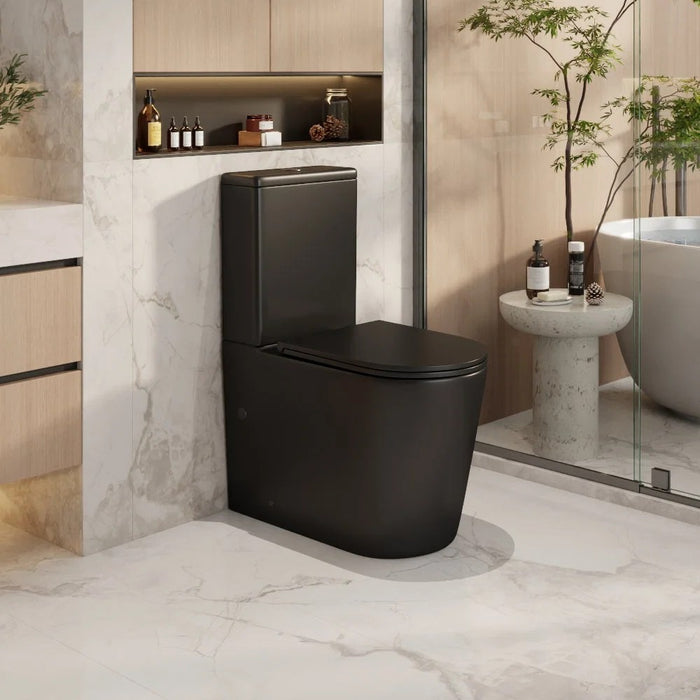 670*360*850mm Mercio Pani Ceramic High Gloss White Rimless Back To Wall Toilet