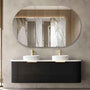 1500*460*450mm OTTI Bondi Black Oak Cabinet Only and Stone Top Bathroom Wall Hung Vanity