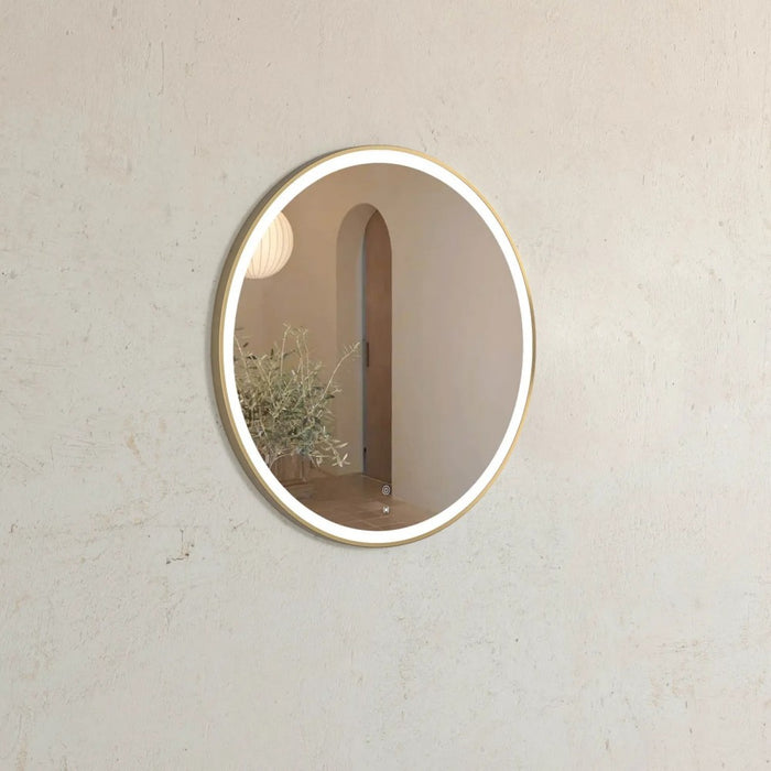 800mm Otti Bondi Metal Frame Round Tuffi LED Mirror