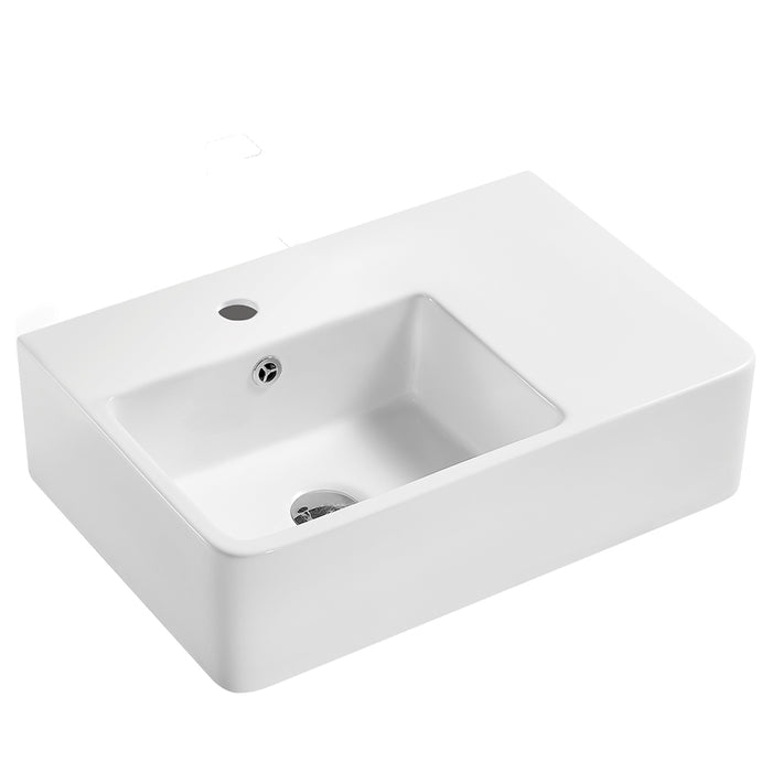 575*400*163mm FIE Delta Care Right-Hand/Left-Hand Wall Basin With Overflow