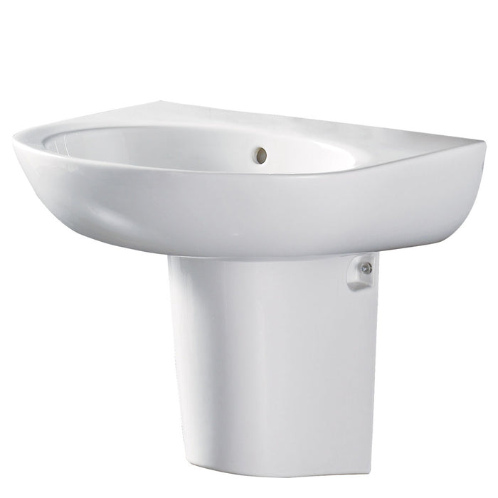 560*440*470mm FIE Stella Care Gloss White Wall Basin With Integral Shroud