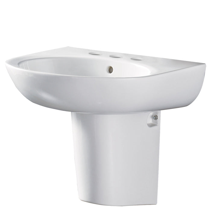560*440*470mm FIE Stella Care Gloss White Wall Basin With Integral Shroud