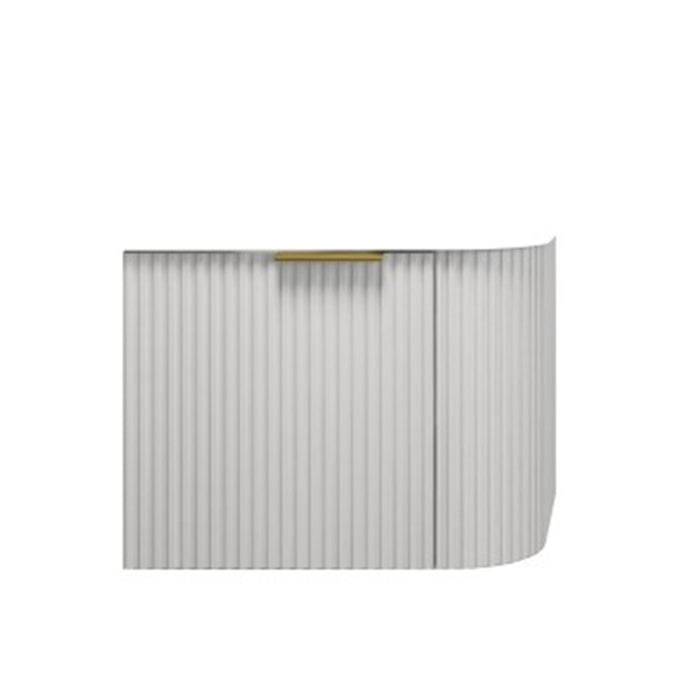 600-1500*455*450mm Infinity Rio Matt White Plywood L-Corner Fluted Wall Hung Vanity