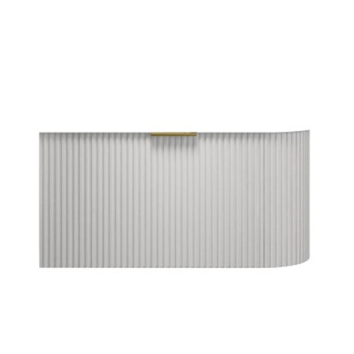 600-1500*455*450mm Infinity Rio Matt White Plywood L-Corner Fluted Wall Hung Vanity
