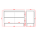 600-1500*460mm Riva White Freestanding With Legs Bathroom Vanity - Cabinet Only and Ceramic / Stone Top Available