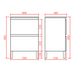 600-1500*460mm Riva White Freestanding With Legs Bathroom Vanity - Cabinet Only and Ceramic / Stone Top Available