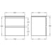 600-1500*460mm Riva White Wall Hung Bathroom Vanity - Cabinet Only and Ceramic / Stone Top Available - HD reno