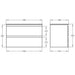 600-1500*460mm Riva White Wall Hung Bathroom Vanity - Cabinet Only and Ceramic / Stone Top Available - HD reno