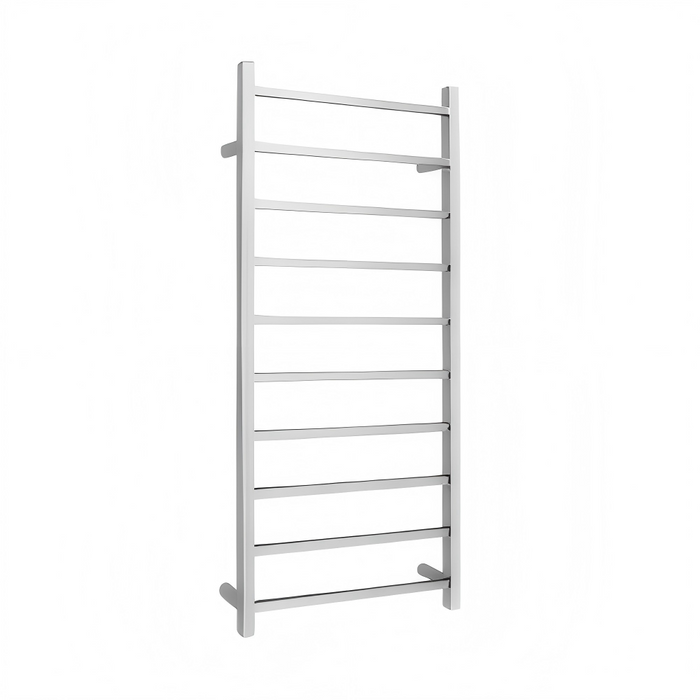 1150*600*110mm 10 Square Bars Heated Towel Rail With Chrome Stainless Steel (304) With Polished Finish