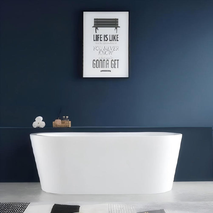 Redondo 1500/1700*800*600mm White Oval Acrylic Freestanding Bathtub