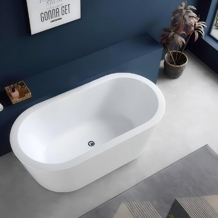 Redondo 1500/1700*800*600mm White Oval Acrylic Freestanding Bathtub