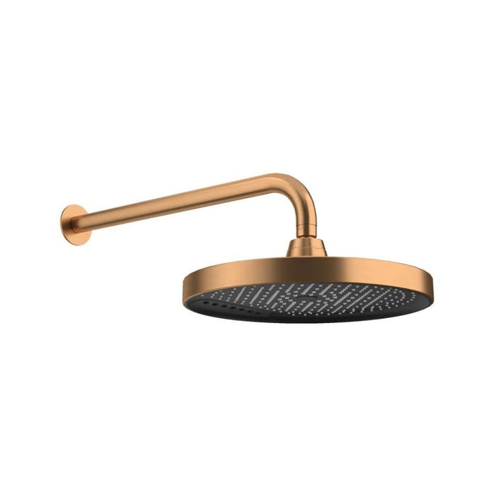 300mm Amoza Galaxy 304 Stainless Steel Spray Waterfall Curved Shower Arm & Head