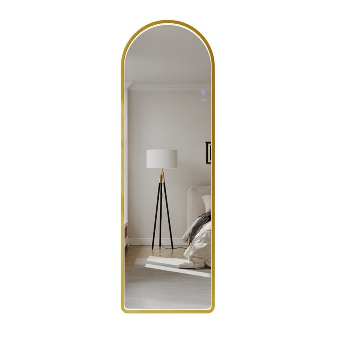 500*1600mm Mercio Saga Brushed Gold/Brushed Nickel/Gun Metal/Matt Black Arch Frame Freestanding & Wall Mounted LED Mirror