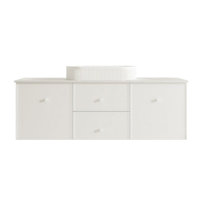 600-1500*455*500mm Mercio Seattle Matt White Wall Hung Vanity