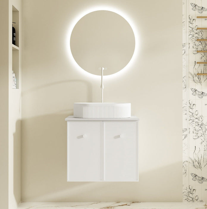 600-1500*455*500mm Mercio Seattle Matt White Wall Hung Vanity