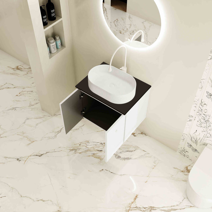 600-1500*455*500mm Mercio Seattle Matt White Wall Hung Vanity