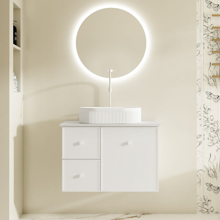 600-1500*455*500mm Mercio Seattle Matt White Wall Hung Vanity