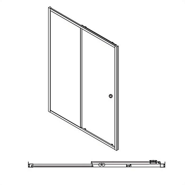 920-1750mm Covey Semi-Frameless Wall To Wall Sliding Door 6mm Thickness Shower Screens - 1900mm Height