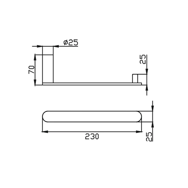 Sleek Hand Towel Rail(Rose Gold)