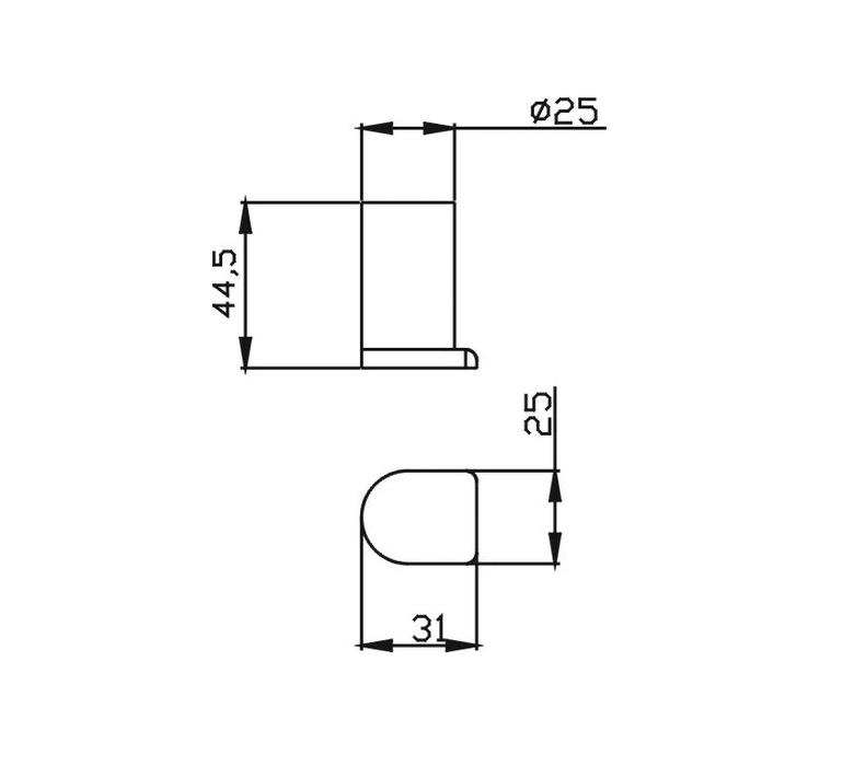 Sleek Robe Hook(Brushed Nickel)