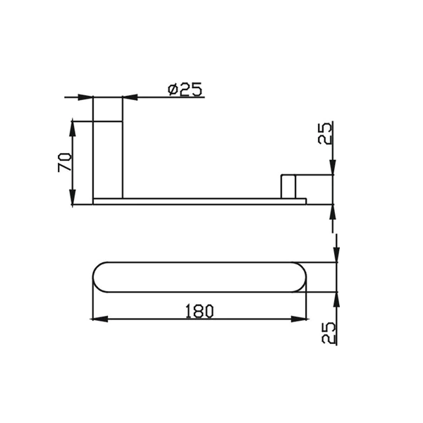 Sleek Toilet Roll Holder(Brushed Nickel)