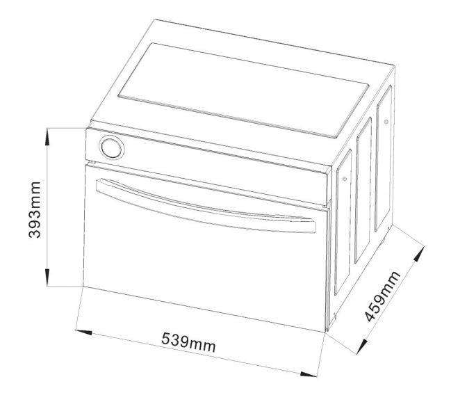 33L Freestanding Stainless Steel Black Glass Steam Oven,Built in water reservoir