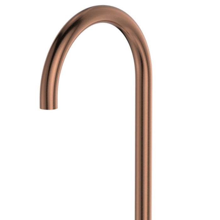 Fienza Kaya Solid Brass Gooseneck Floor Mounted Bath Outlet