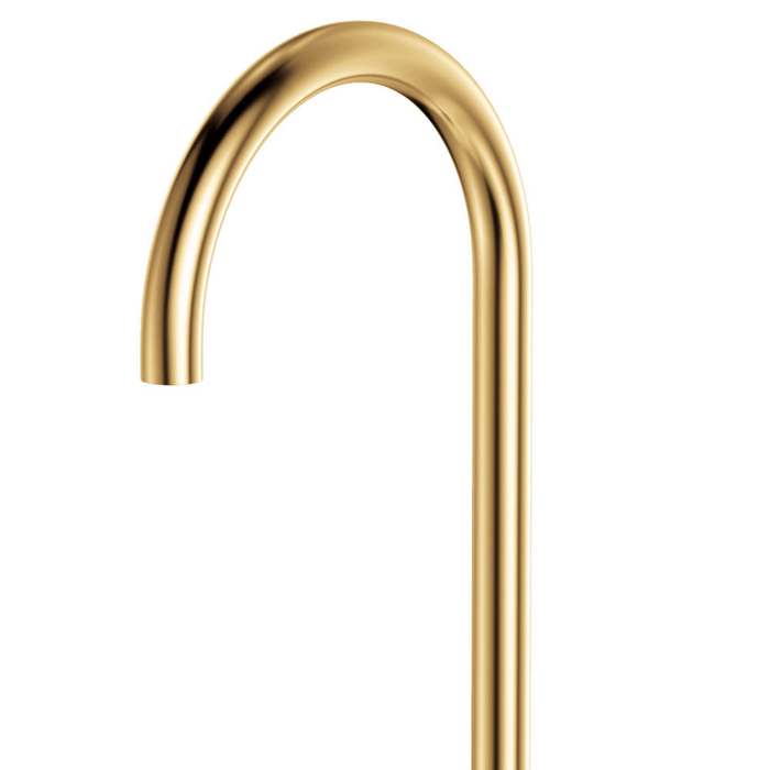 Fienza Kaya Solid Brass Gooseneck Floor Mounted Bath Outlet