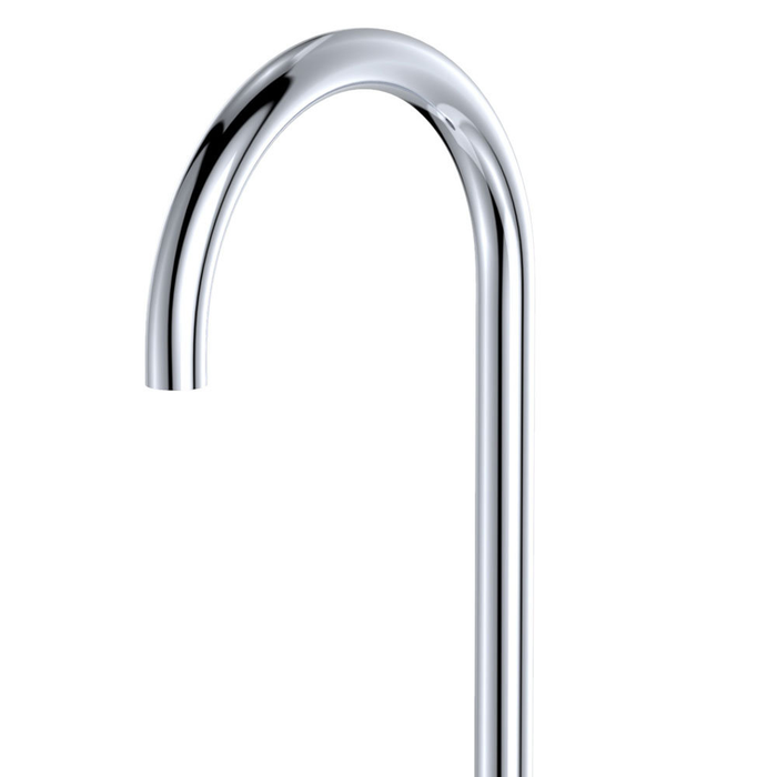 Fienza Kaya Solid Brass Gooseneck Floor Mounted Bath Outlet