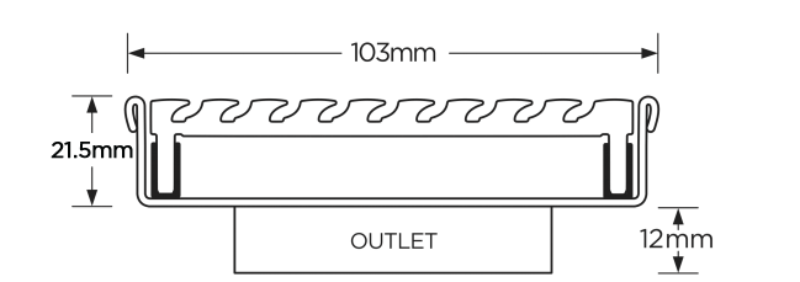 Square Floor Waste with Wave Grate (AA) grate style