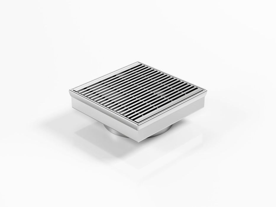 Square Floor Waste with Architectural (AR) grate style