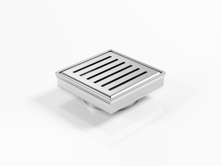 Square Floor Waste with Punched Slot (PS) grate style
