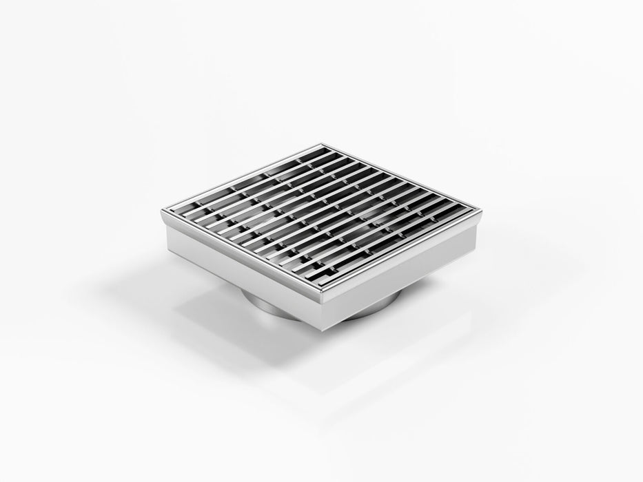 Square Floor Waste with Standard (TR) grate style